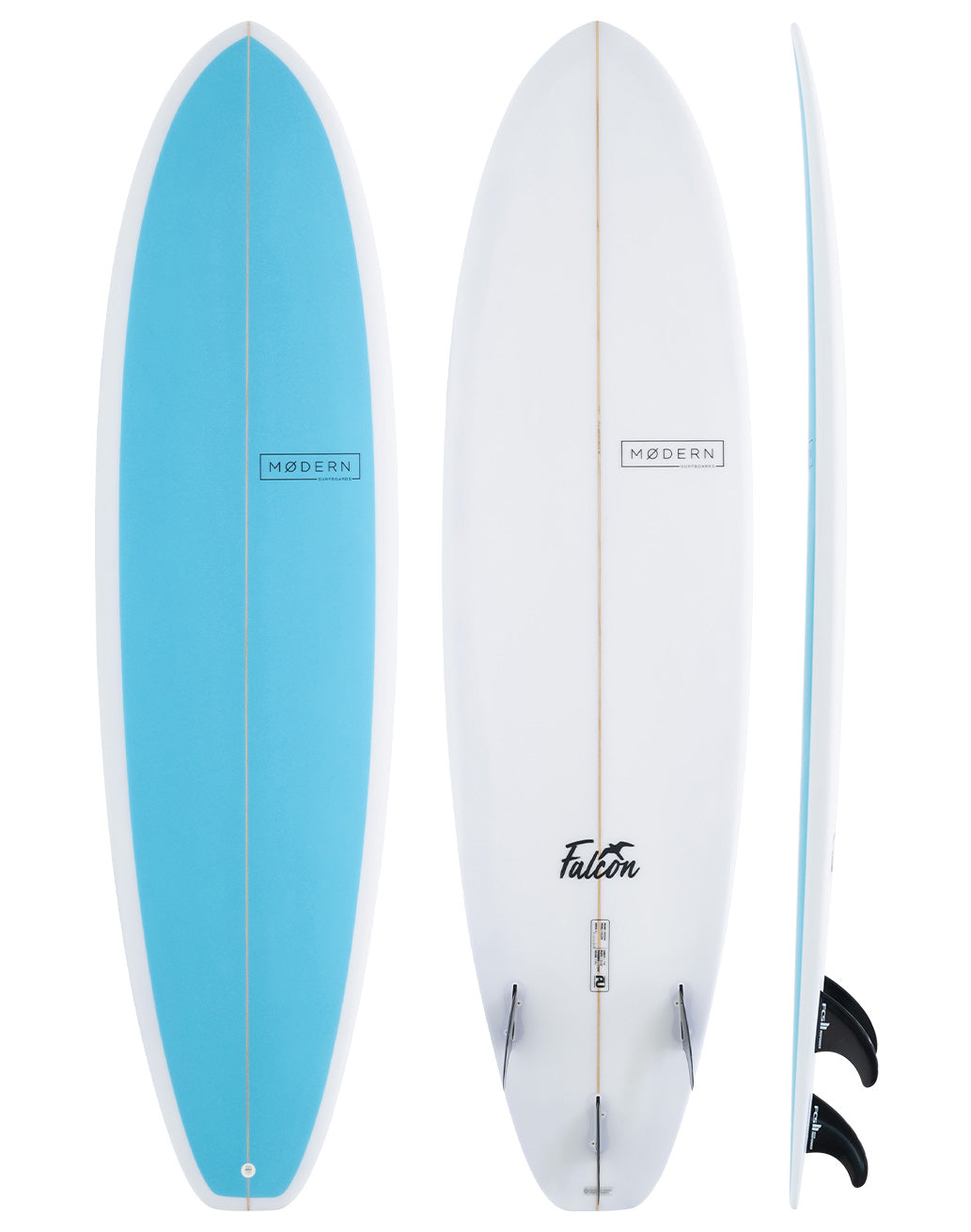 Modern Surfboard Falcon, mid length surfboard - electric blue