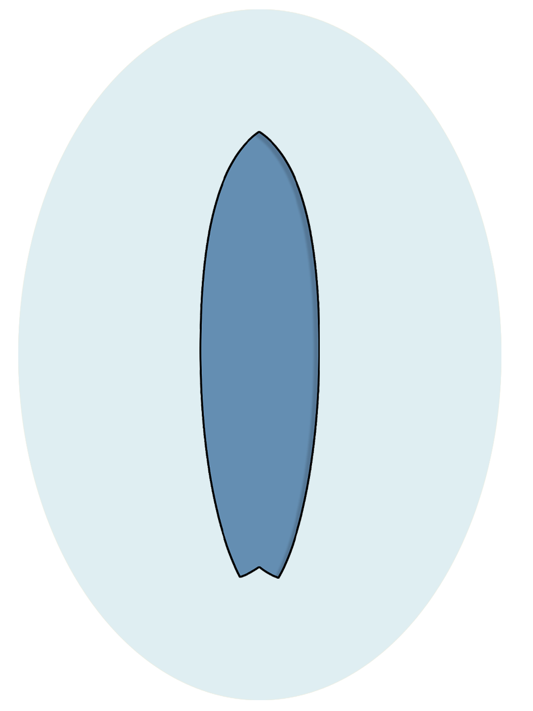 Fish shaped surfboards