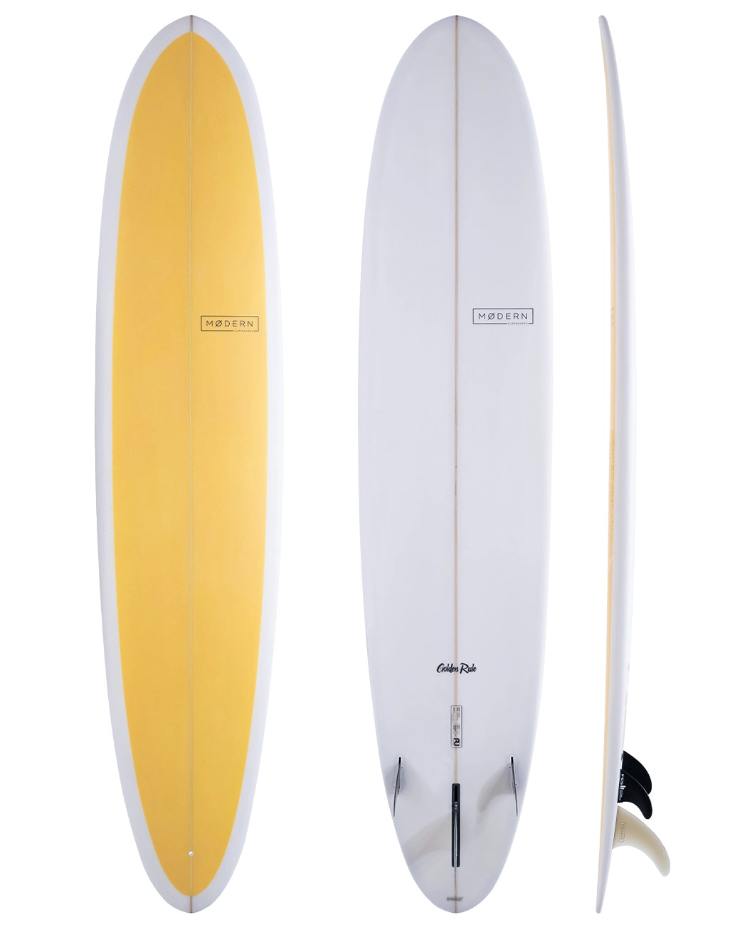 Modern Surfboards Golden Rule longboard sunrise color