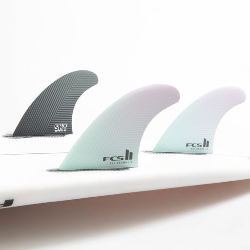 FCS II Sky Brown Tri Fins