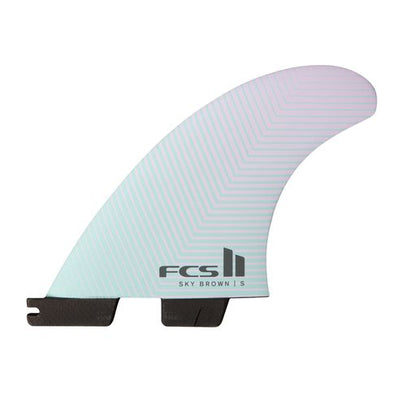 FCS II Sky Brown Tri Fins