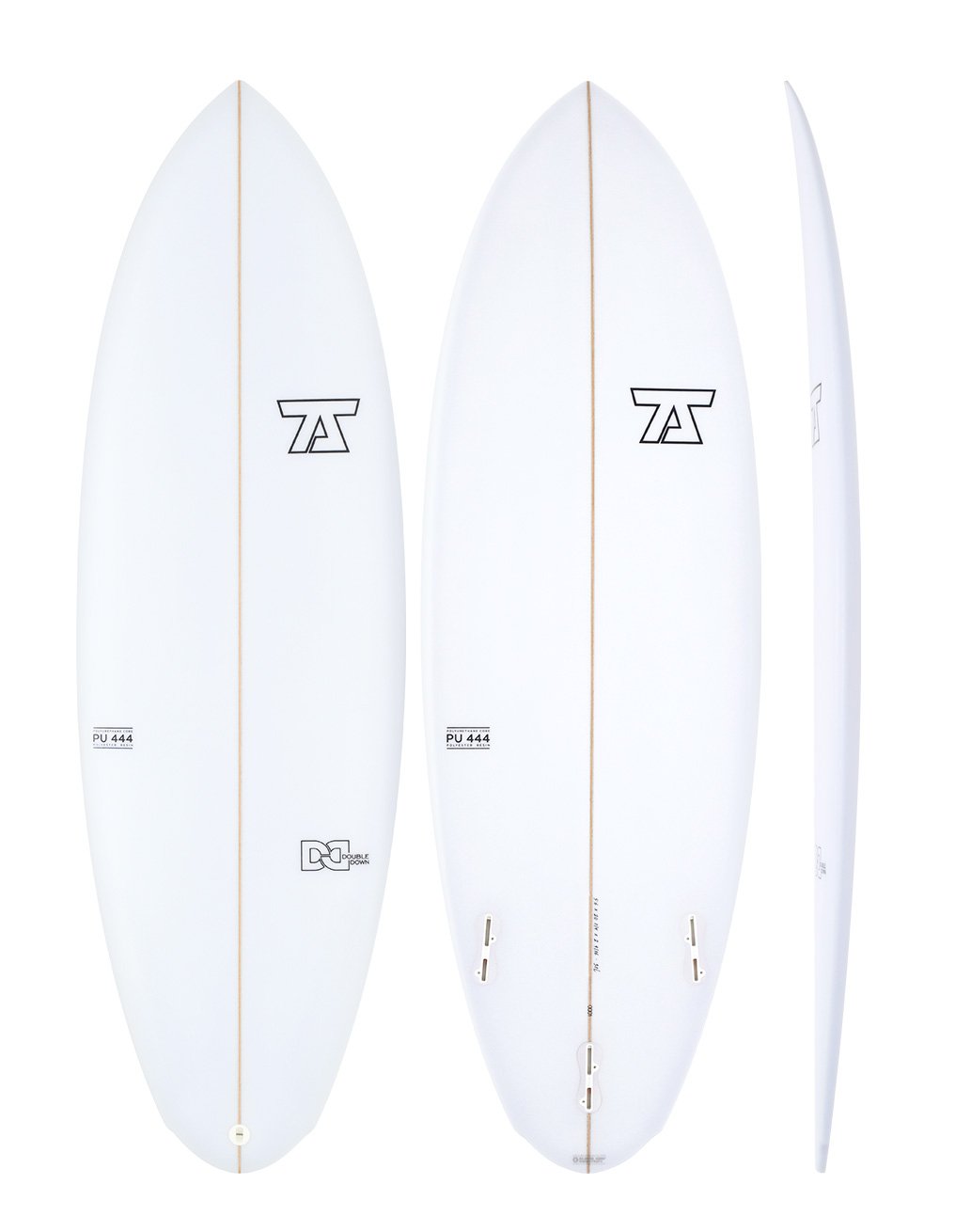 7S Double Down - white surfboard