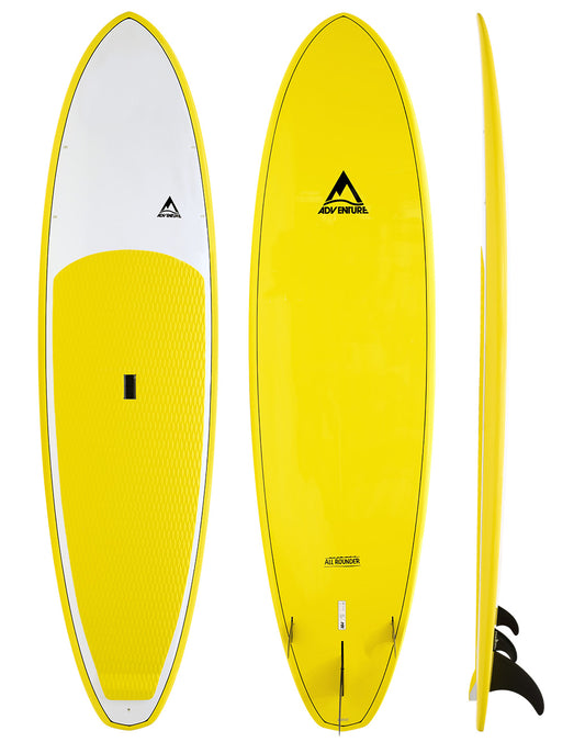 Adventure Paddleboarding All Rounder - yellow and white stand up paddleboard