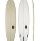 Creative Army Huevo - stone and white colored  mid length surfboard