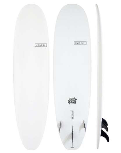 Modern Surfboards Double Wide mid length soft surfboard