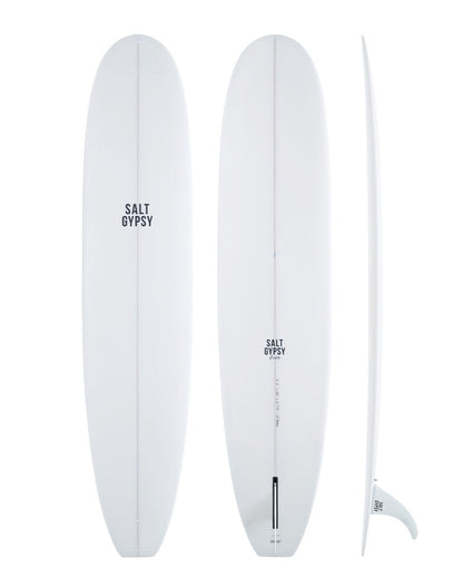 Salt Gypsy Surfboards - Dusty white longboard